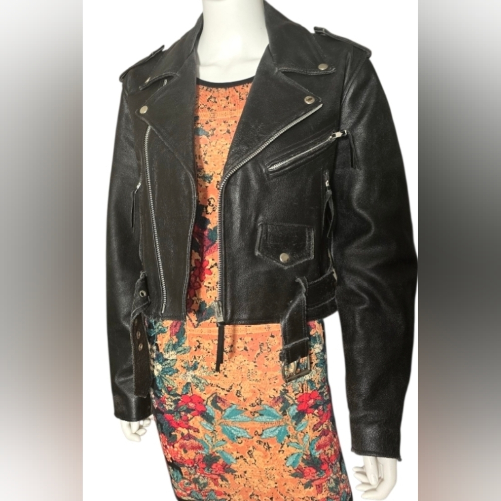 Black Leather Biker Jacket